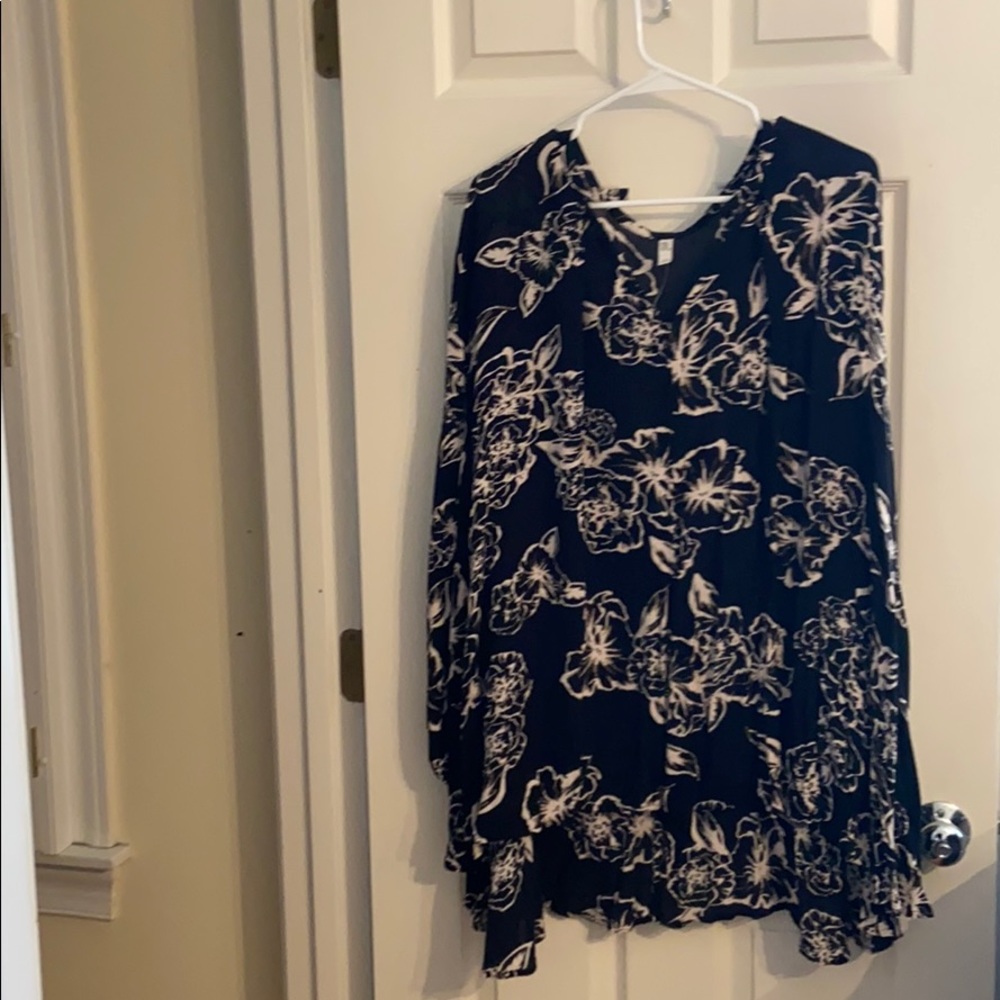 black floral free people dress